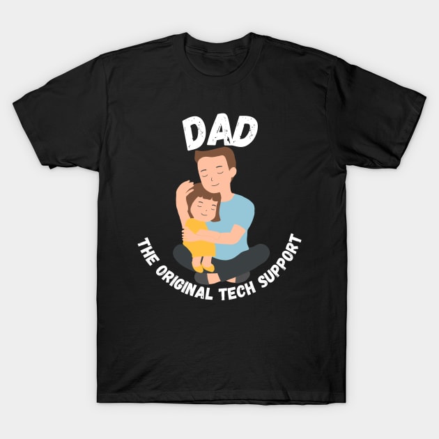 Tech-Savvy Dad: Guiding the Future Generation - Dark Colors - Girls T-Shirt by Layer8
